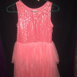 A pink sparkle dress